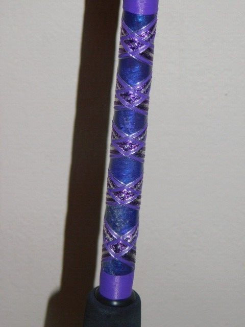 CUSTOM SPINNING ROD 7 FT 20-40 LB PURPLE PEARL MARBLE NEW