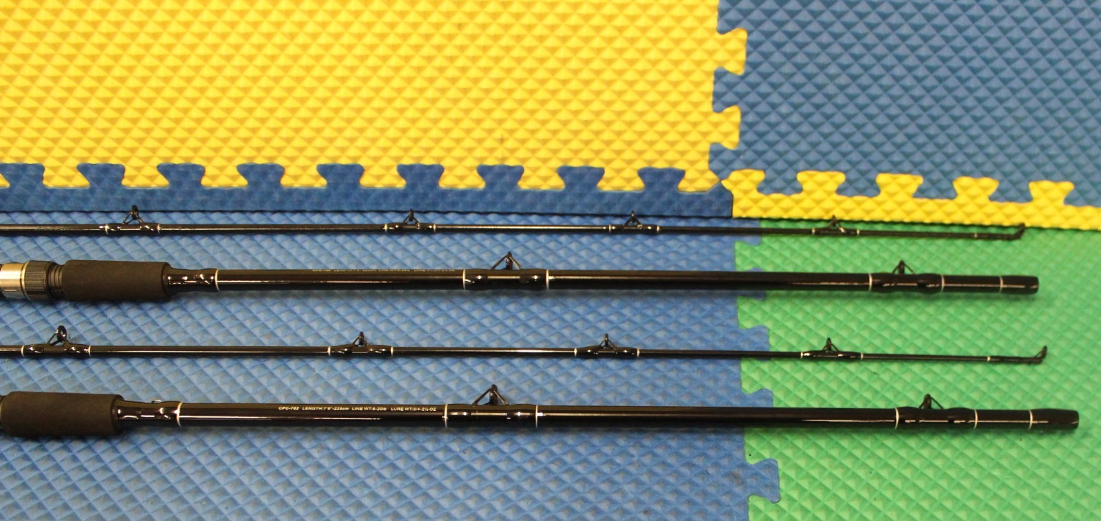 Okuma Black Classic Pro Conventional Trolling Rod Med 7′ 6″ 2Pc CPC-762 2-Pack