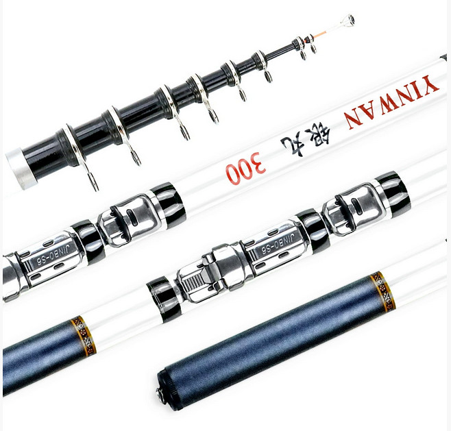 Spinning Rod Rock Fishing Carbon Fiber Mini Telescopic 1.5/1.8/2.1/2.4/2.7/3.0M
