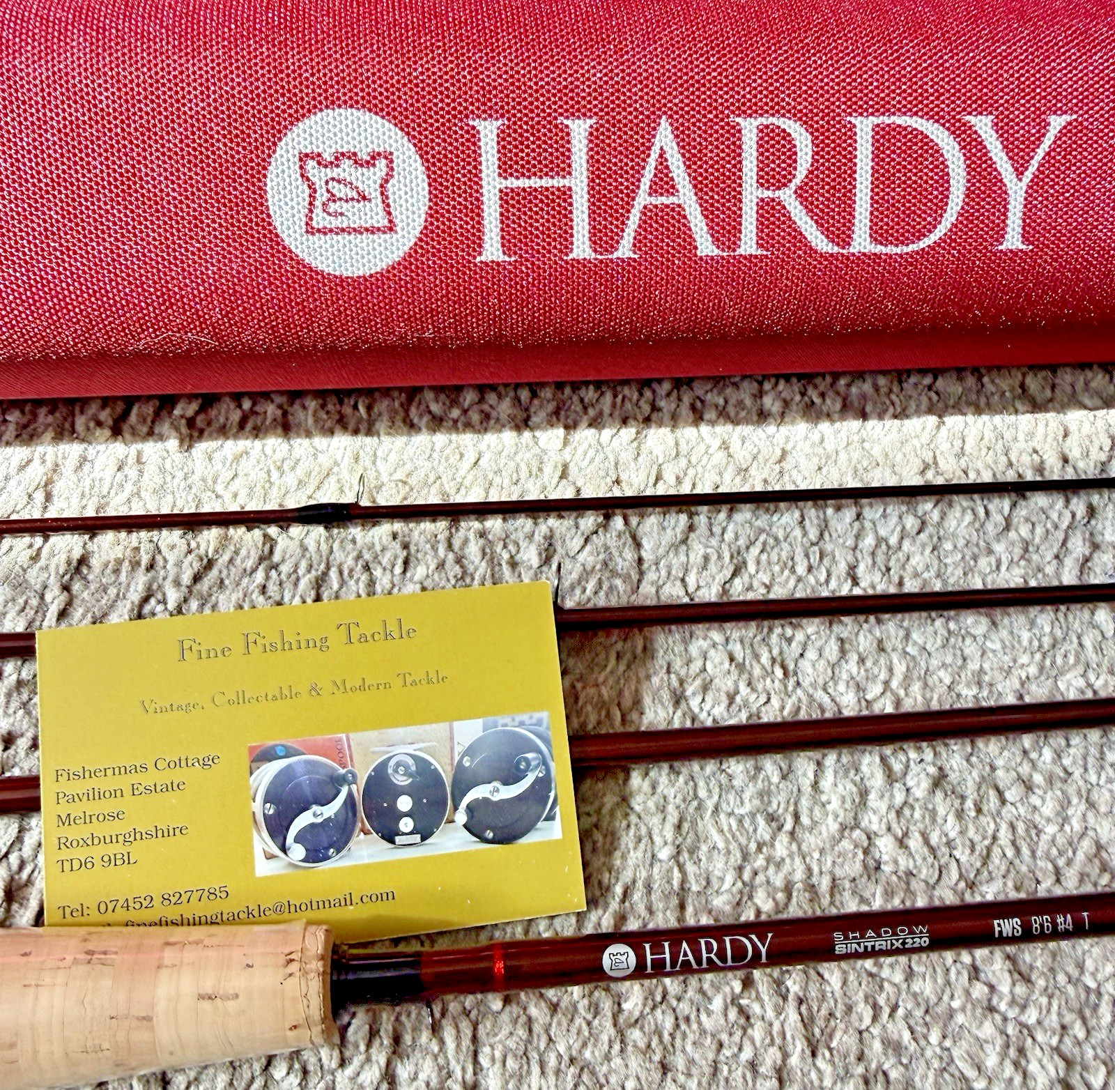 Hardy Shadow Sintrix 220 8 Foot 6 Inch #4 4 Piece Trout Fly Rod with Travel Tube