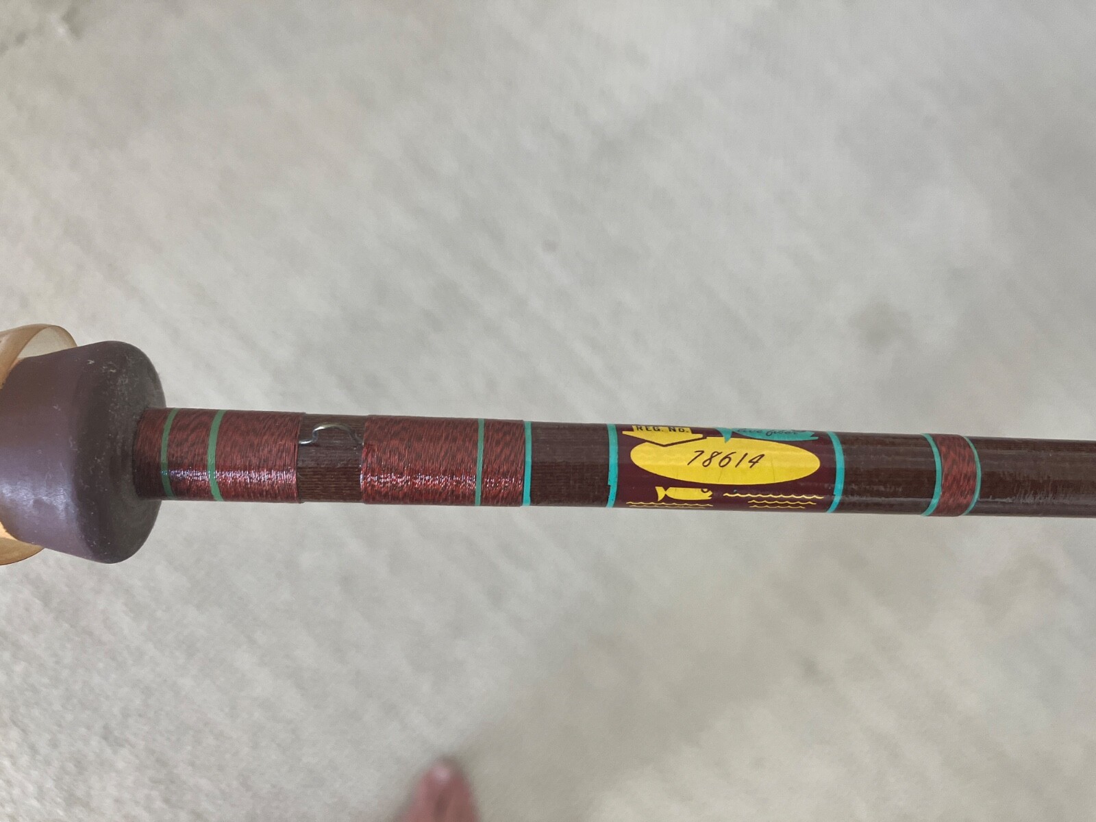 NEW VINTAGE Royal Javelin 2 pcs. 8 Ft. Fishing Rod Custom Built Conolon #78614
