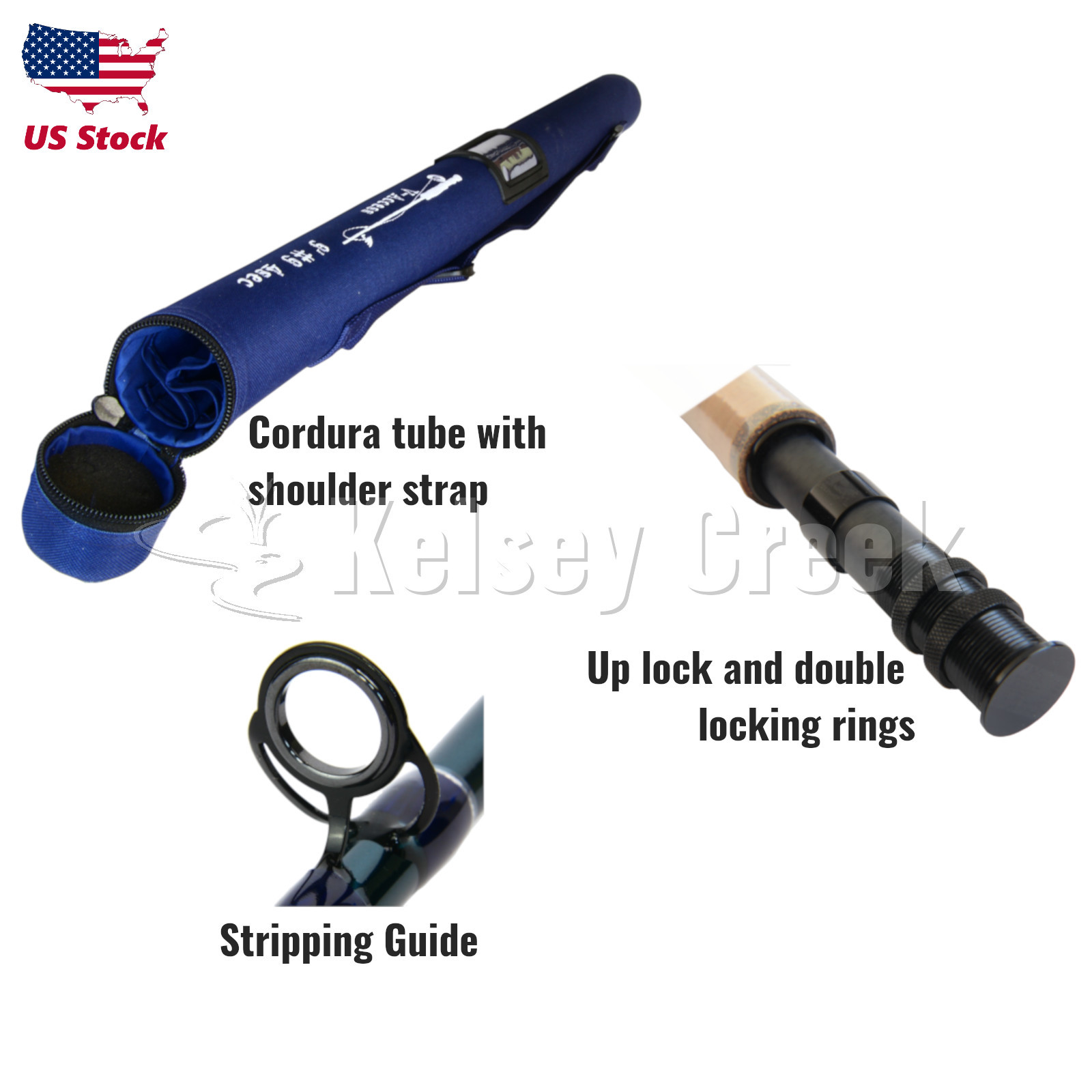 Maxcatch V-Access Fly Rod, 9′, 3-10wt, Fast Action, Graphite, Rod Tube
