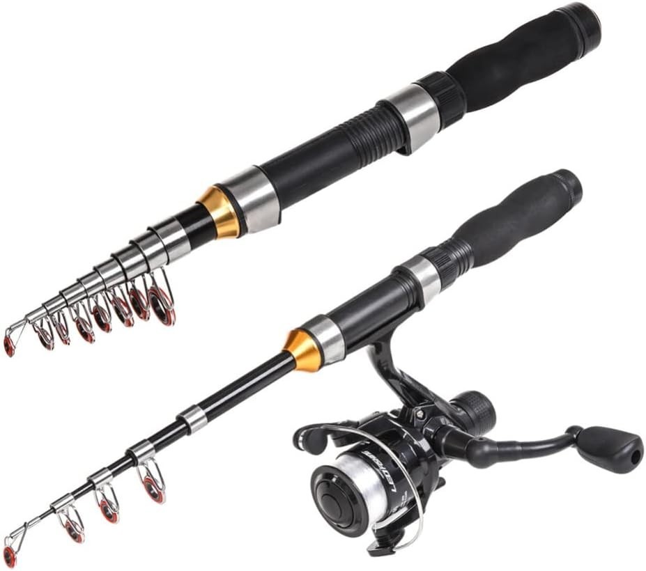 Telescopic Fishing Rod 1.0m-2.3m, Comfortable Cork Grip For Easy Casting