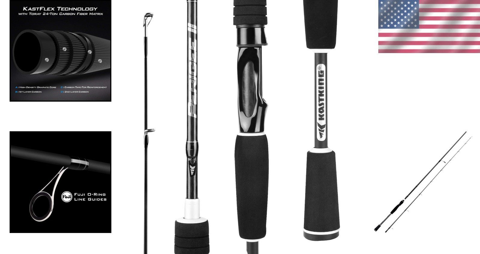 Perigee II Carbon Fiber Fishing Rods – 2 Pieces