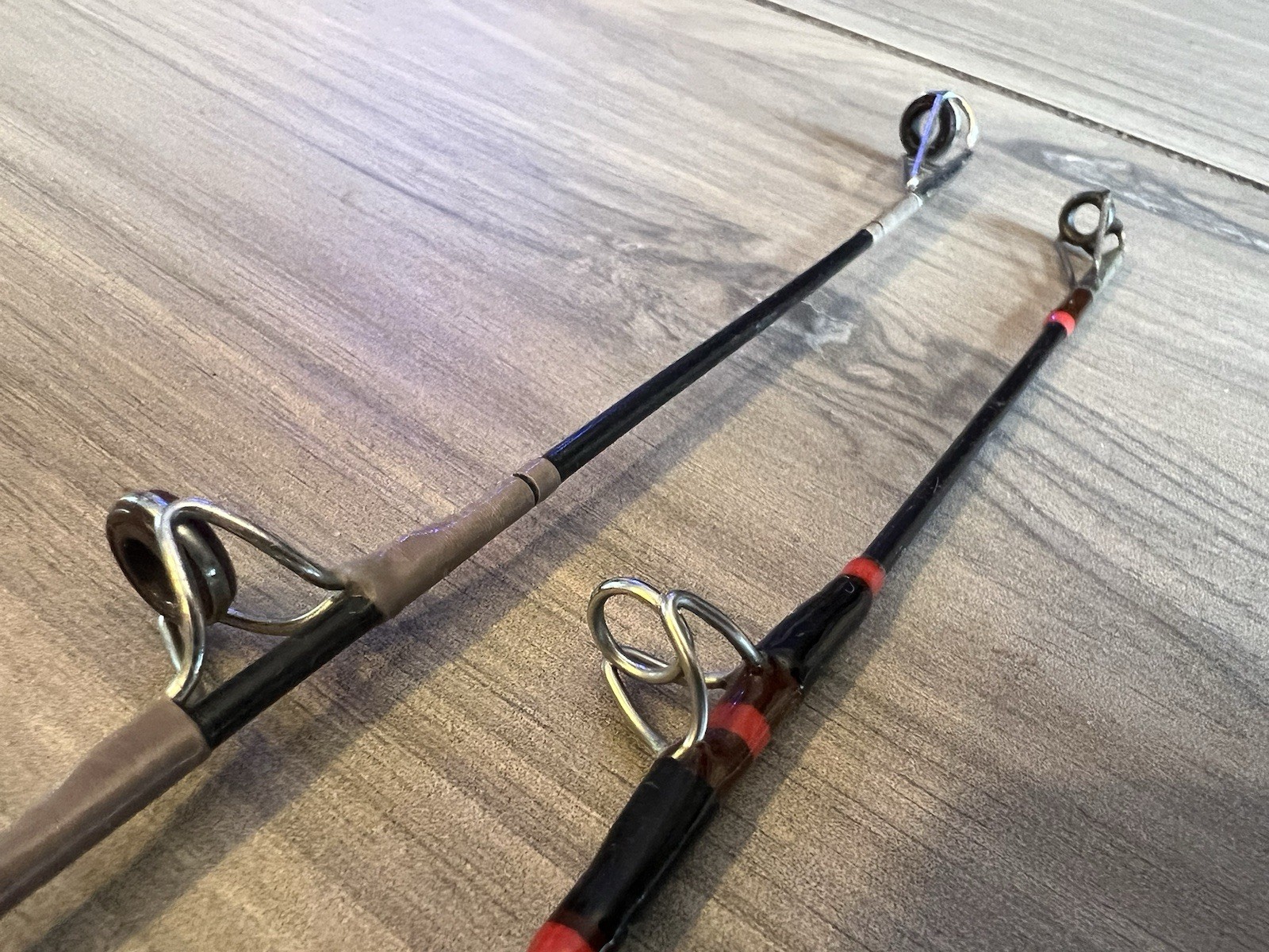 Lot of 2 Vtg Casting Fishing Rods Bass Pro Shops & Custom w/ Lews Fuji Speed Fit