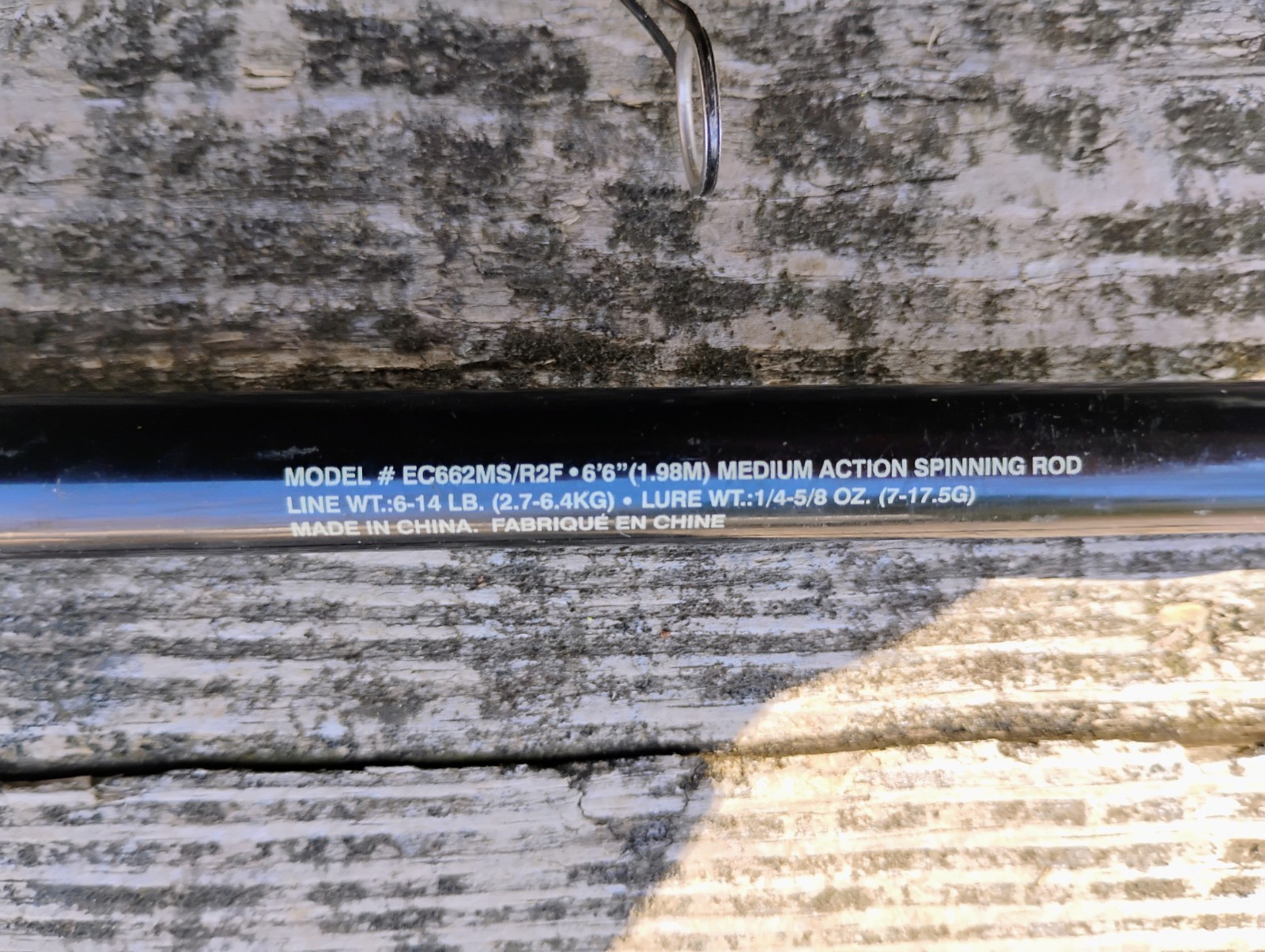 South Bend Eclipse 6’6″, 6-14 lb. Spinning Rod, model EC662MS/R2F, Medium Action
