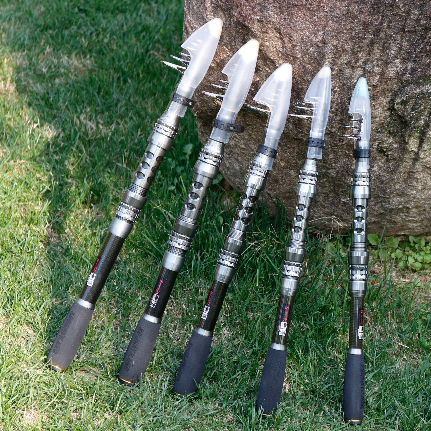2.4M 7.87FT Telescopic Fishing Rod Durable Carbon Fiber Saltwater Boat Fishing