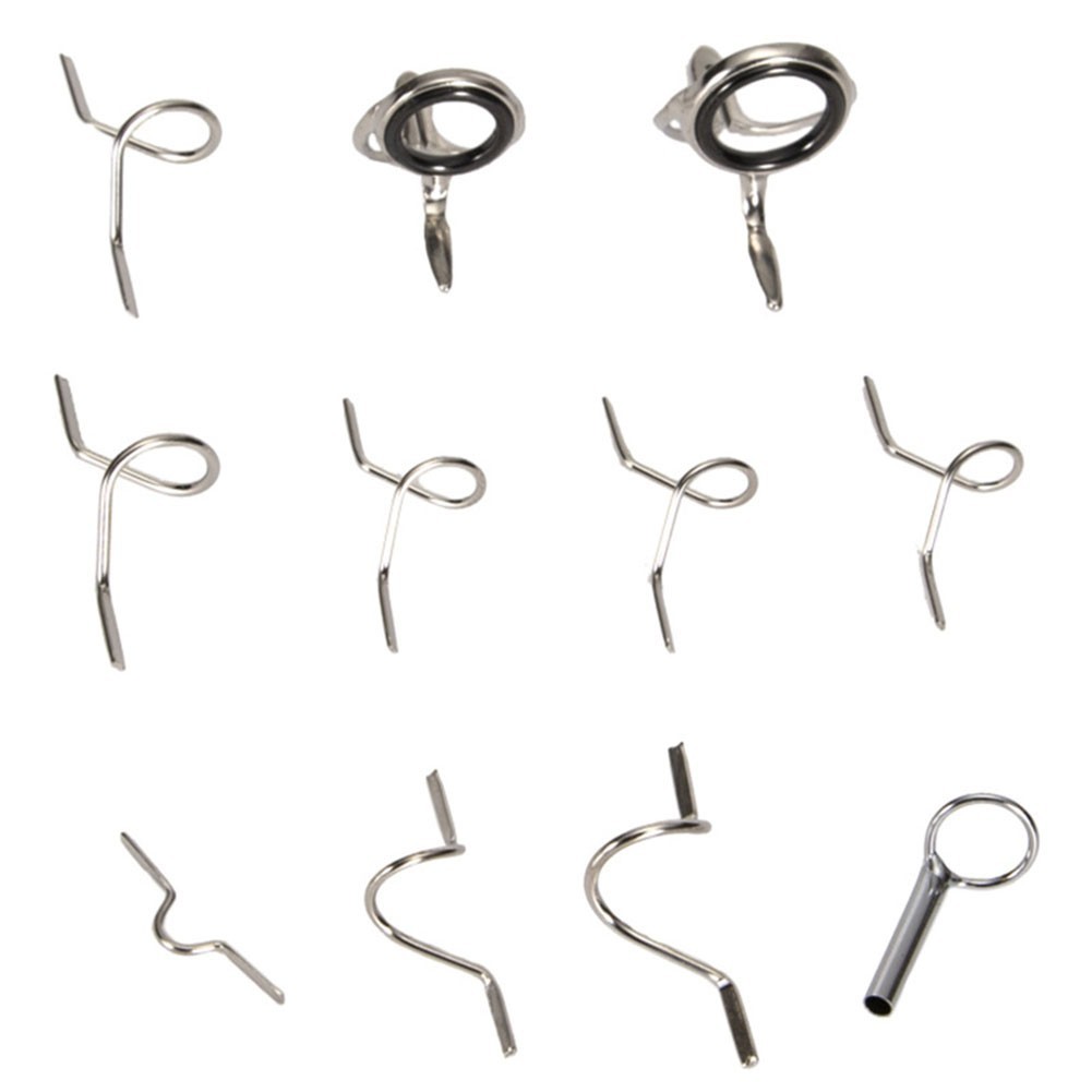 Fly Fishing For Rod Guide Set with Hook Keeper and Tip Ring for Repair