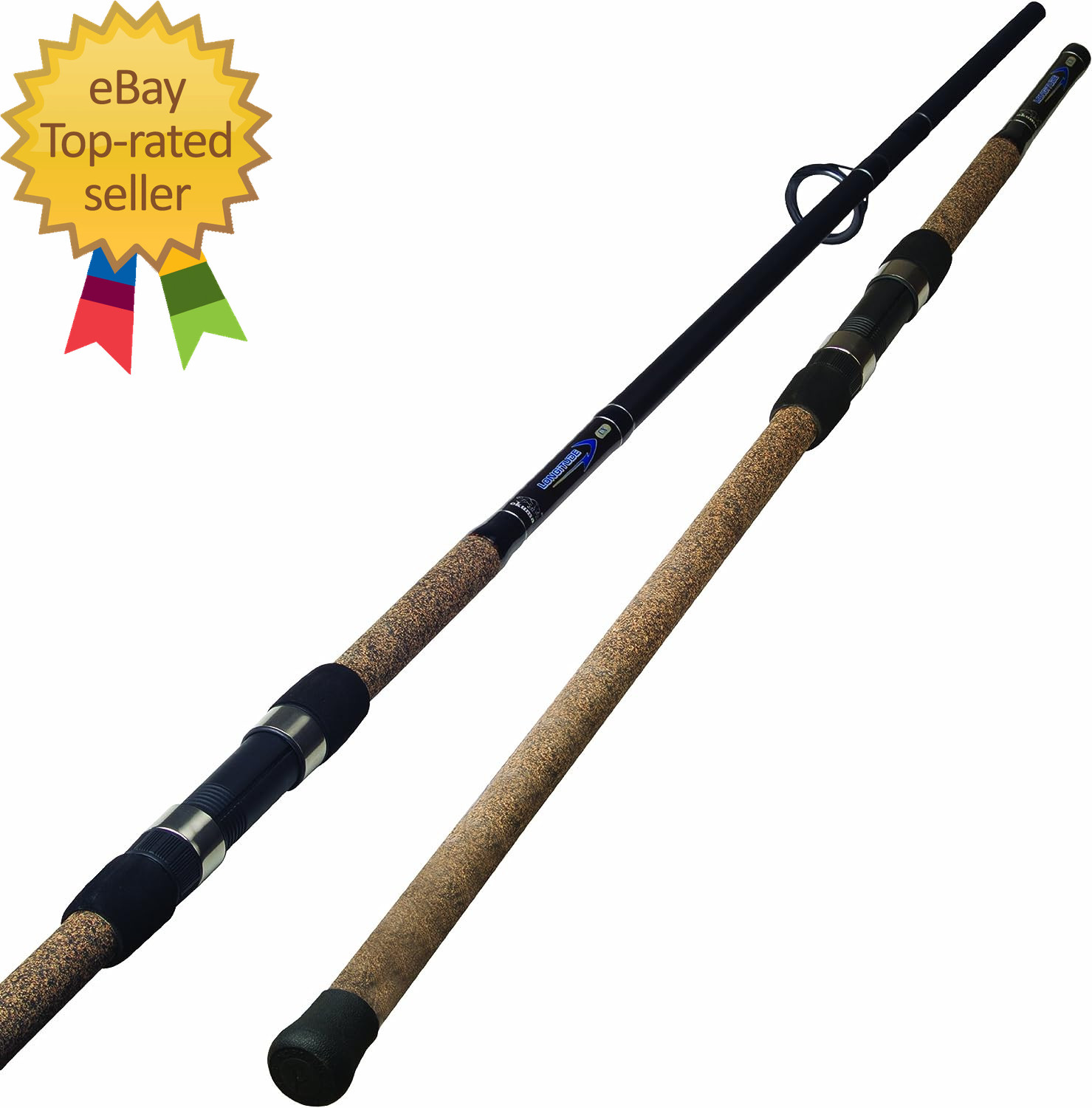 Longitude Surf Graphite Rods (Large Black/Blue/Silver)