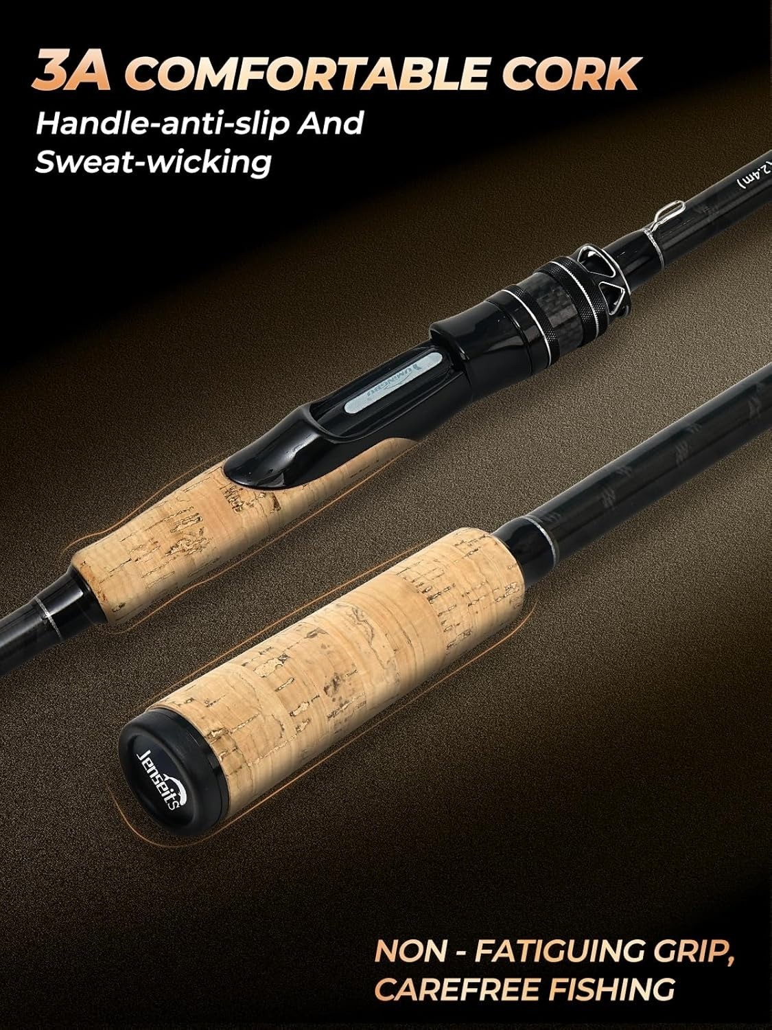 8′ Medium Heavy Saltwater Carbon Fiber Fishing Rod Spinning Casting – 2 Pole