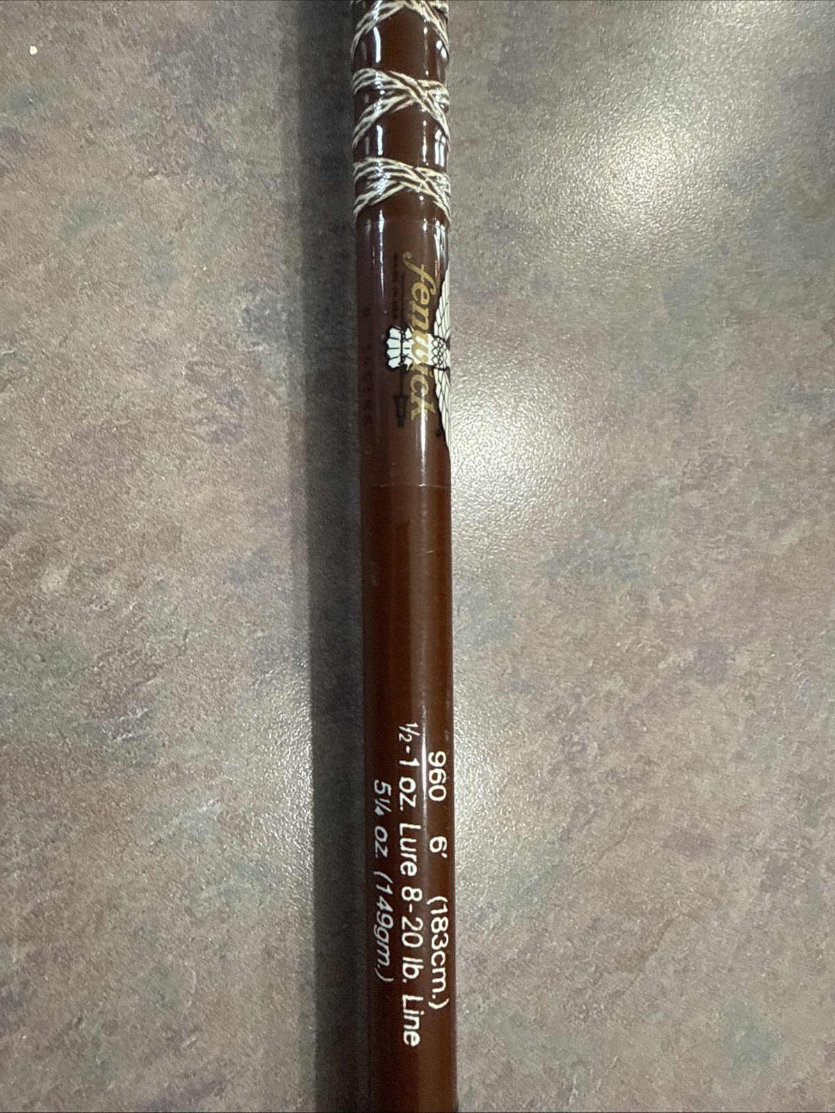 Vintage FENWICK Fiberglass 960 Lunker Stik 6’ Fishing Rod