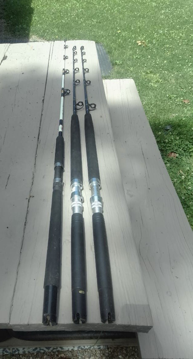 Two Penn Senators Fishing Rods And One Penn Slammer Fishing Rod