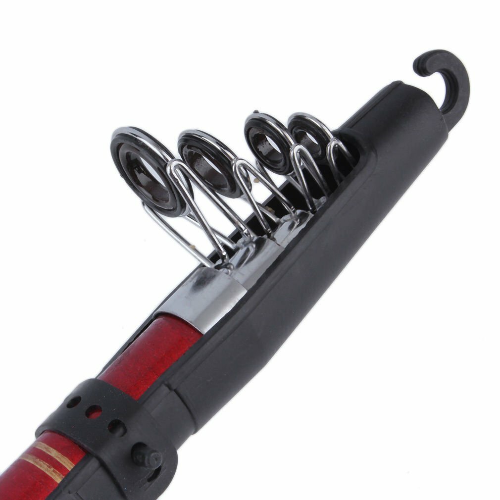 USA Portable Fishing Pole Tackle Carbon Fiber Spinning Lure Rod 1.5 M NEW