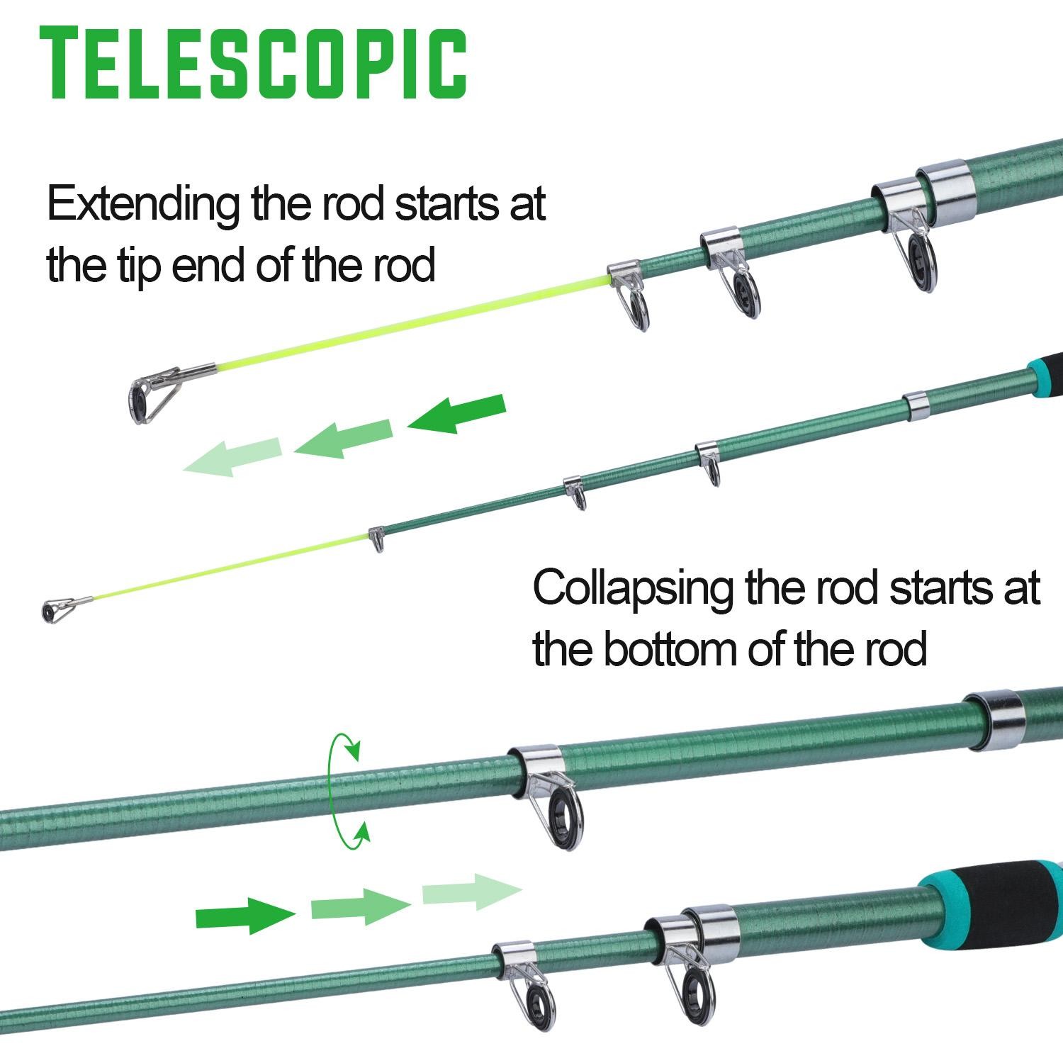 Sougayilang 1.8m Spinning Fishing Rod M Power Children Fishing Rod Telescopic Ro