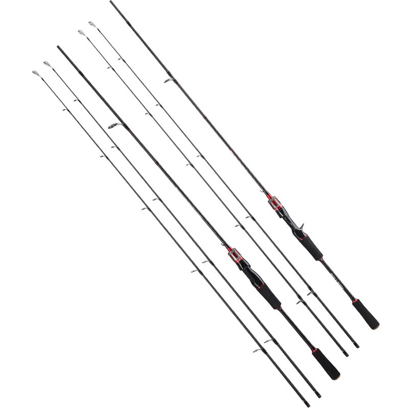 1.68M 1.8M Lure Fishing Rods Carbon Fiber Spinning Casting Rod Fast Pole 2 Tips