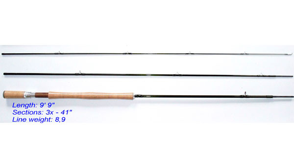 Dblue Customized Travel Fly Rod 3 pcs 9’9″ + Sock&Tube