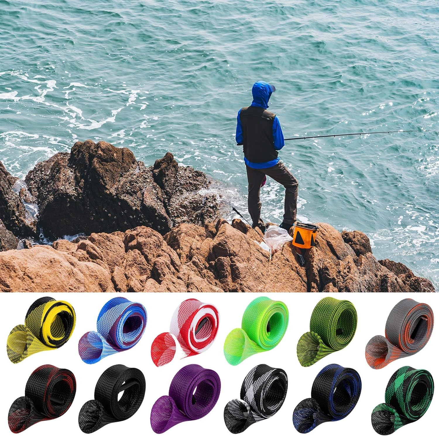 6.5 feet, 7 Feet, black, purple, red/white and blue, gray orange, black…