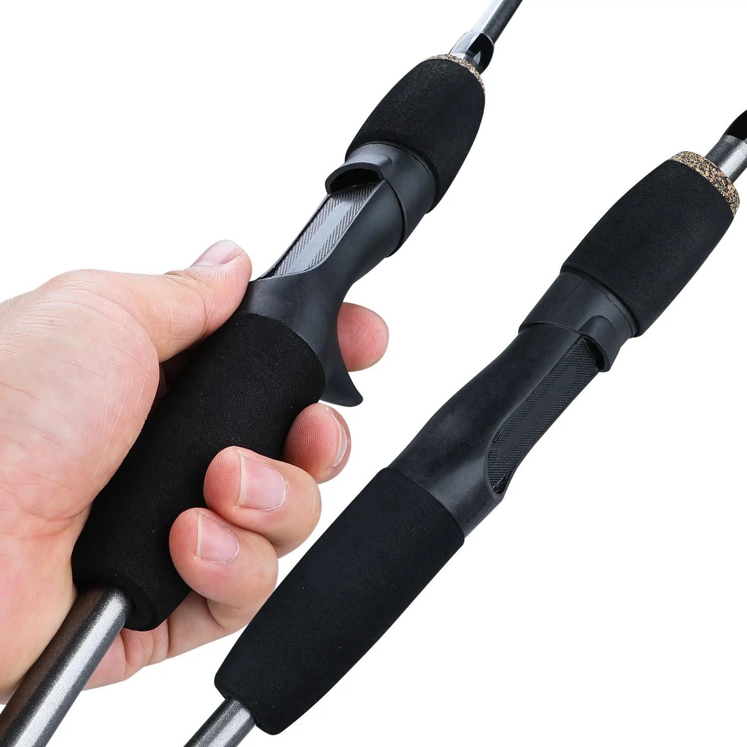 1.7m Spinning Fishing Rod 5 Section Glass Fiber Travel Carp Bass Rod