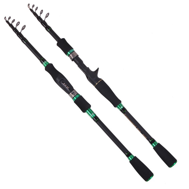 1.8M-2.7M Telescopic Fishing Rods Carbon Fiber Ultralight Spinning Casting Rods
