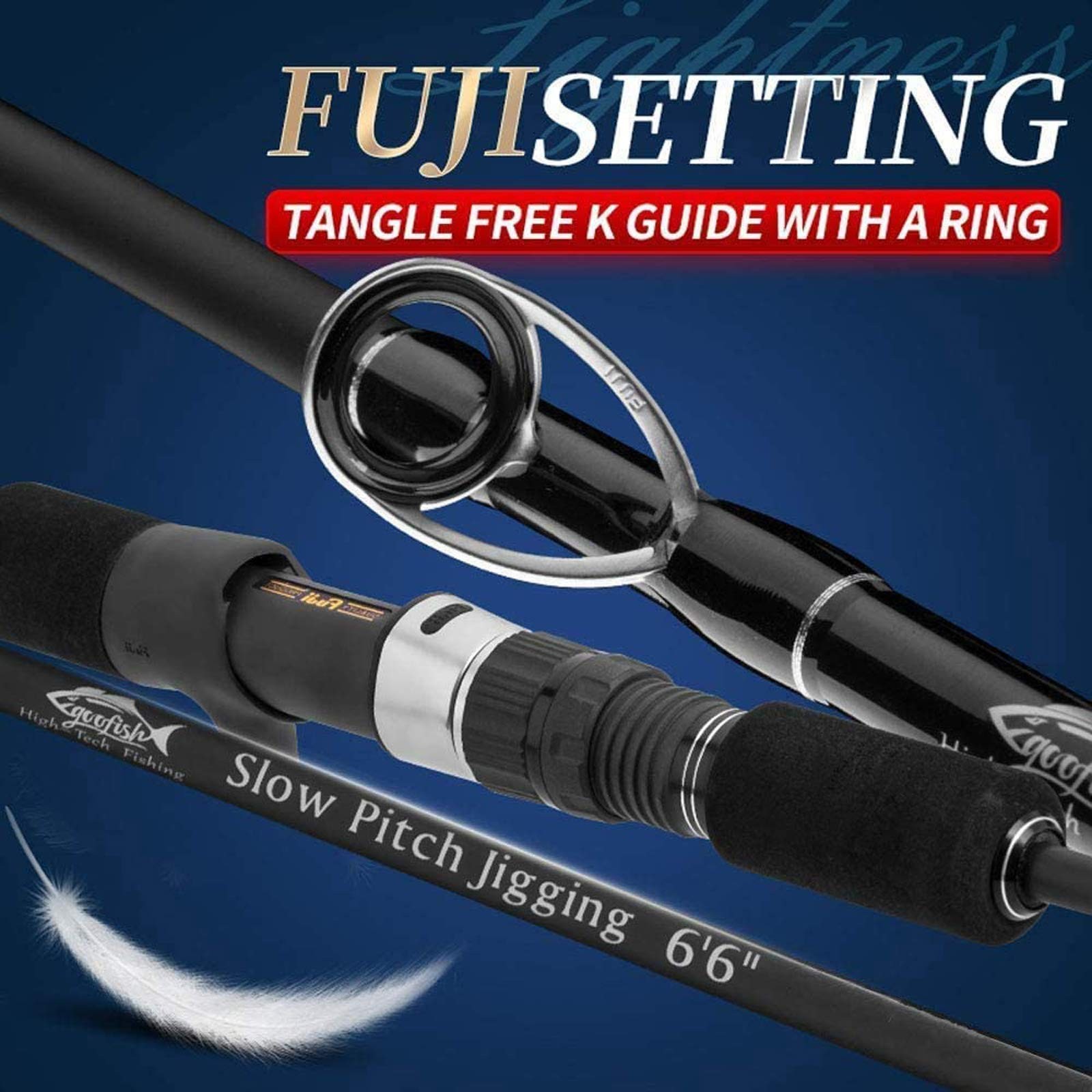 Goofish Solid Nano Tech Blank Series-Matte Black Fuji Setting Size 66 Pe2-4 Jig