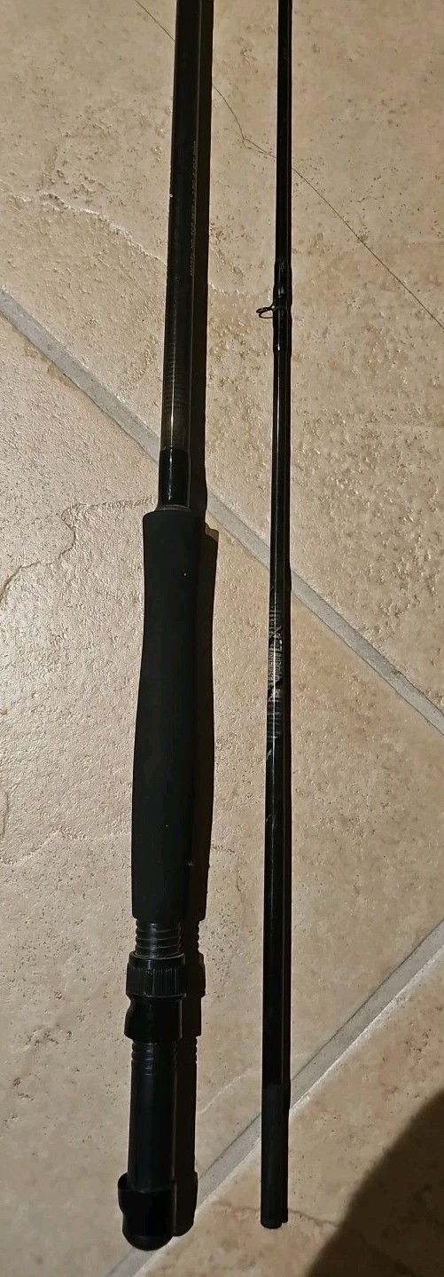 SOUTH BEND 2pc 8′ GRAPHITE BLACK FLY CAST ROD #3675 FOR 5/6 Wt LINE
