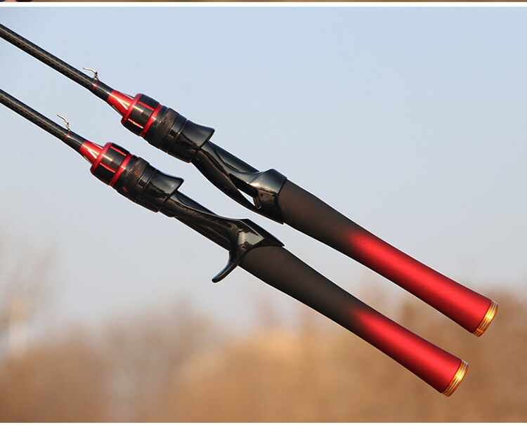 1.65M/1.8M Lure Fishing Rods Spinning Casting Carbon Fiber Fishing Rod Fast Pole