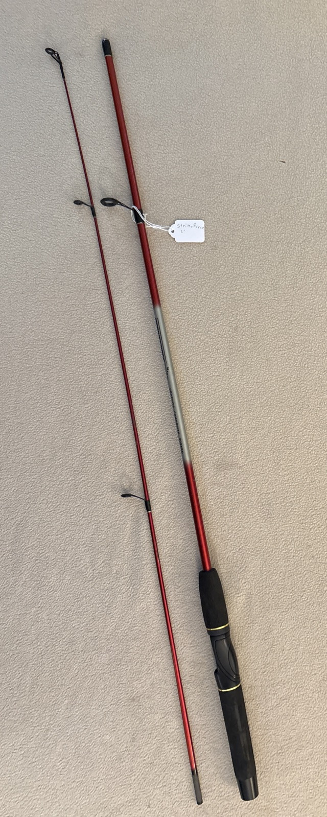 STRIKEFORCE Master 6’ 2 Pc GRAPHITE Composite 3056RD Spinning Fishing Rod