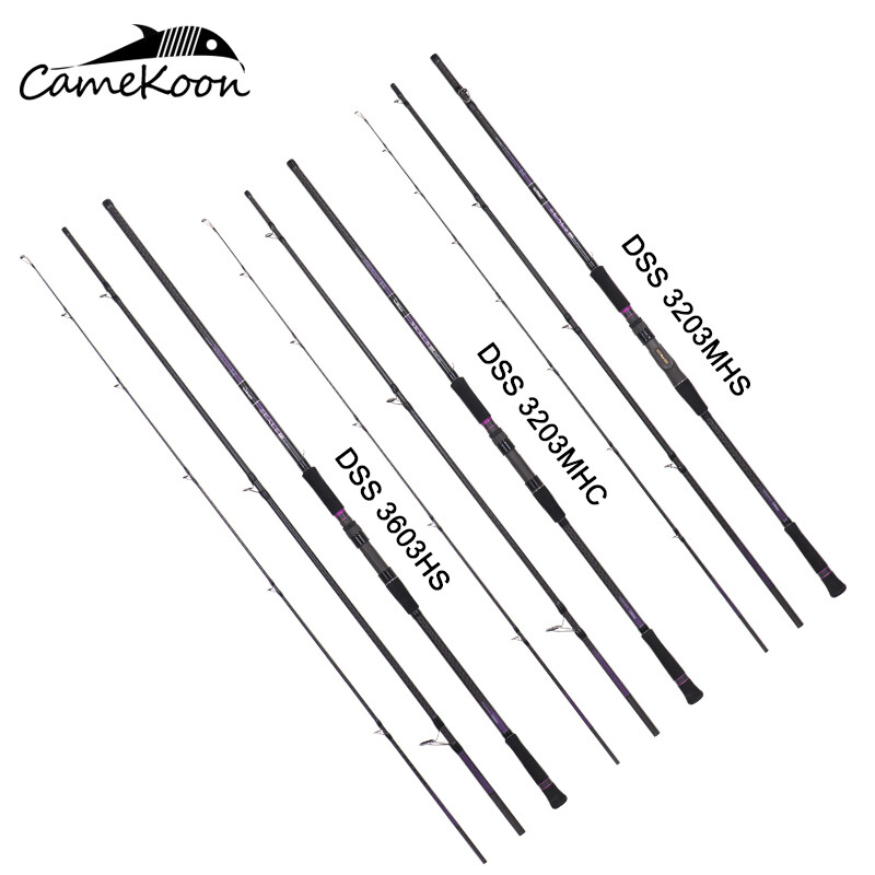 CAMEKOON Carbon Spinning Casting Rod with 3.2/3.6m Lure 30-120g for Bass Fishing