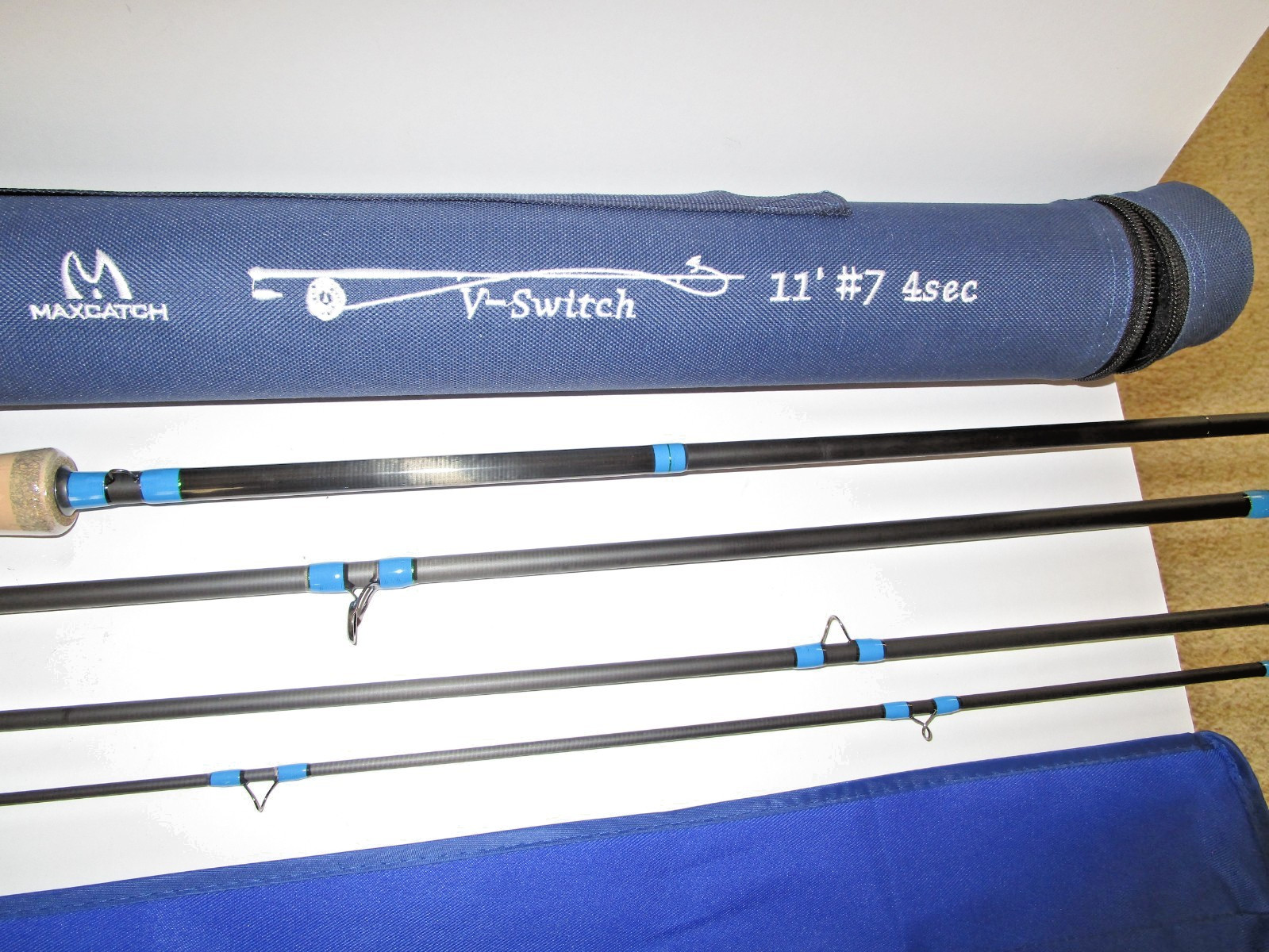 MAXCATCH V-SWITCH 11′ #7 4 SECTION FLY ROD