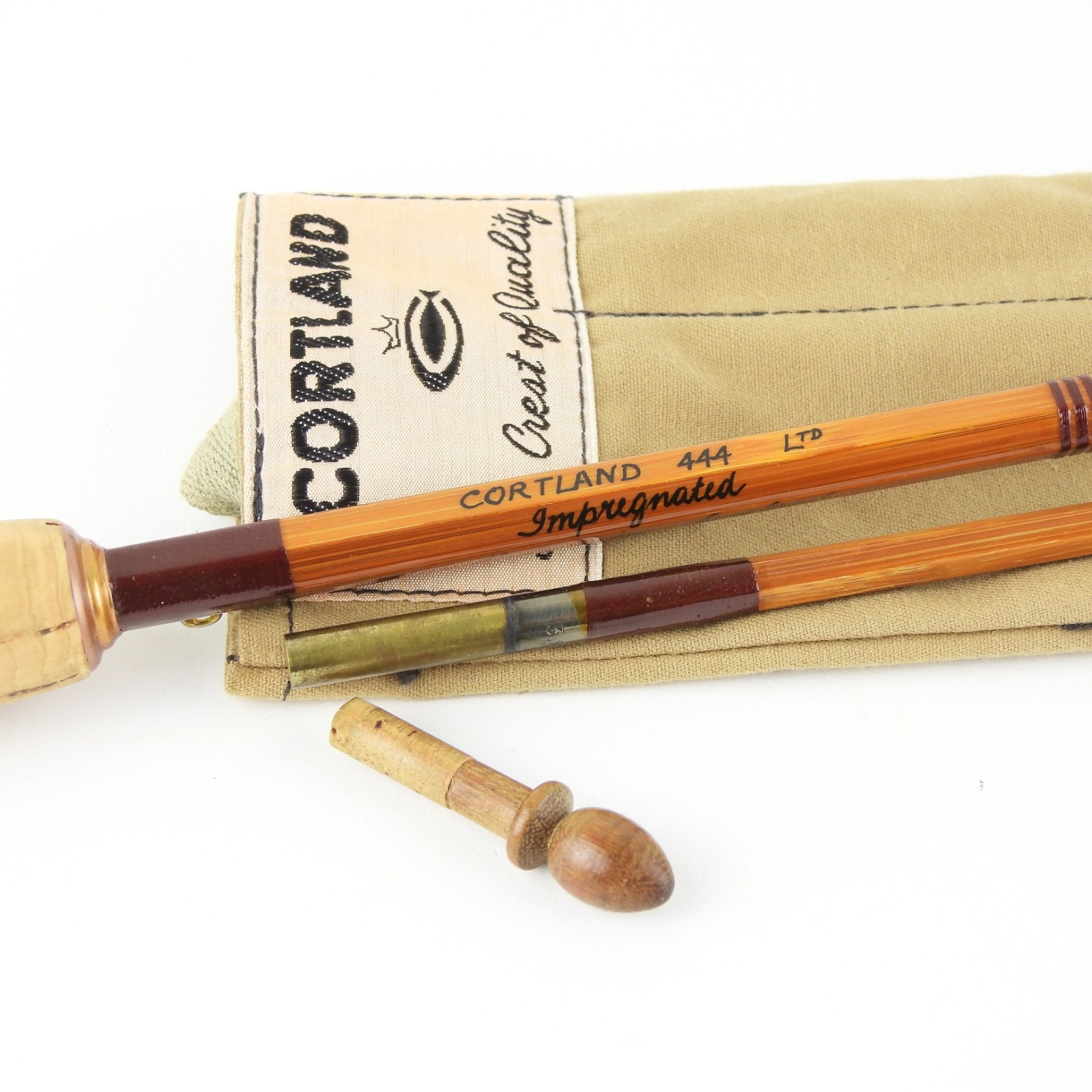 Cortland 444 “Impregnated” Bamboo Fly Rod. 8’. 8wt. W/ Sock. Made in England.