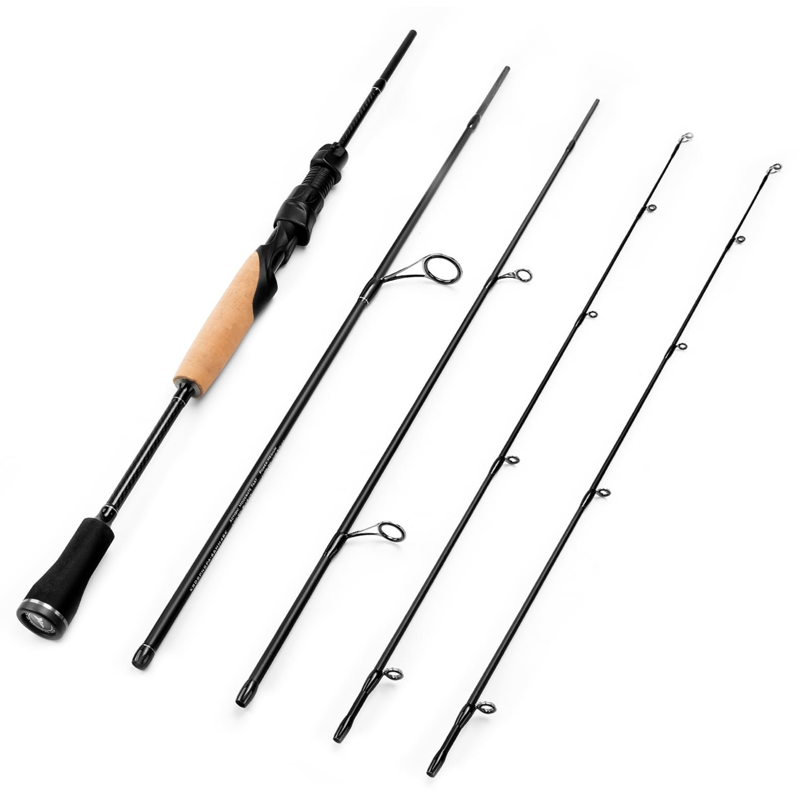 Portable 4-Piece Travel Fishing Rods – IM7 Graphite, Twin-Tip, Stainless Steel G