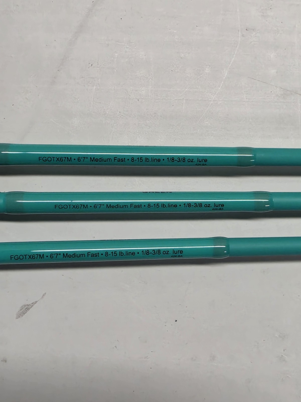 (LOT OF 3) 13 Fishing Origin Fate Green Casting Rod 6’7″ Medium Fast