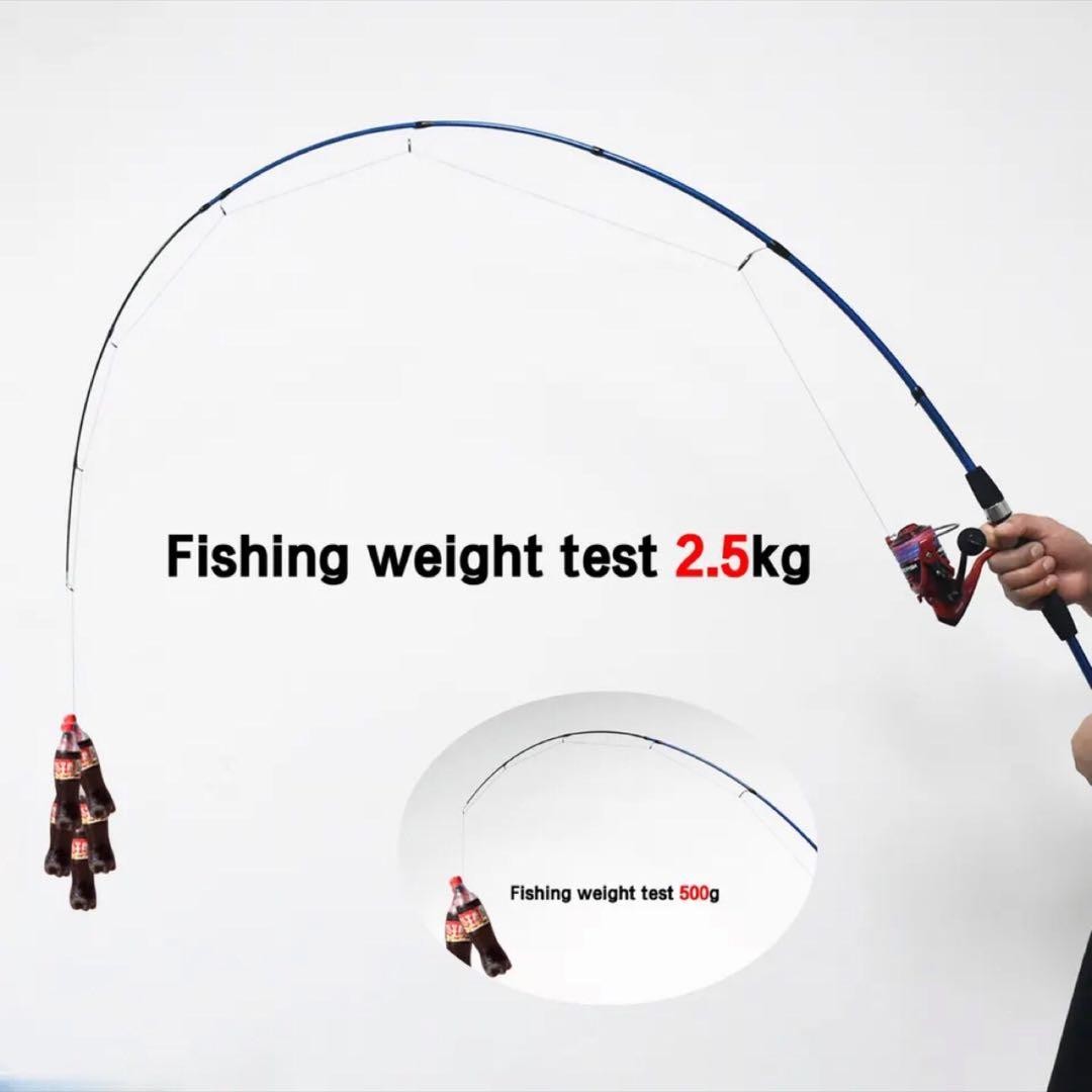 Casting Rod 180cm 4-Piece Baitcast Lure 5-20g Sea Bass Black Bass