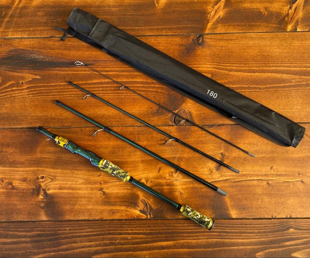 Ultra-light 6ft Carbon Spinning Rod 4-Piece for Bass, Trout, Surf, Used
