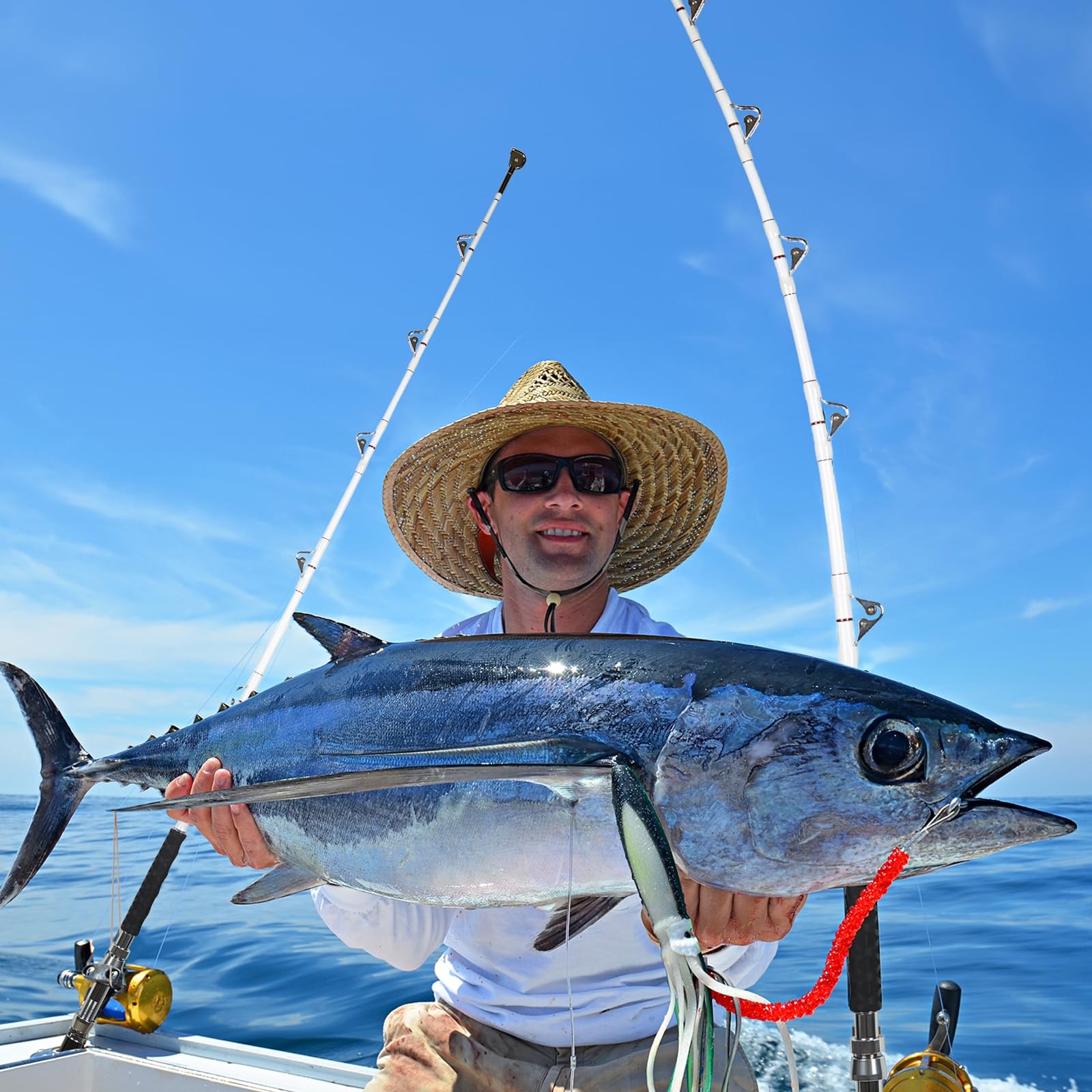 TRHUNTER Trolling Rod Saltwater Offshore Big Game Fishing Rod Conventional Bo…