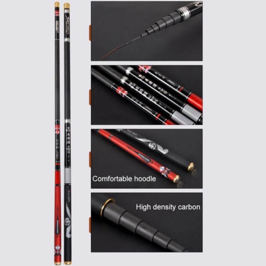 Telescopic Fishing Rod 3.6m 4.5m 5.4m 6.3m High Carbon Stream Fishing Pole Carp