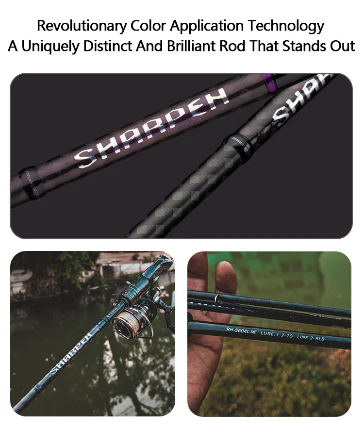 PURELURE SHARPEN Soft Lure Rod Spinning Casting XF MF Bass Pike