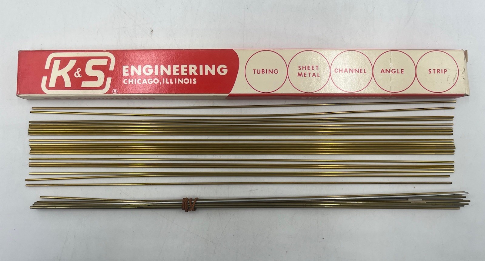 K&S Engineering Solid brass Rod Lot Stock No. 125 1/16 Round Brass Tube