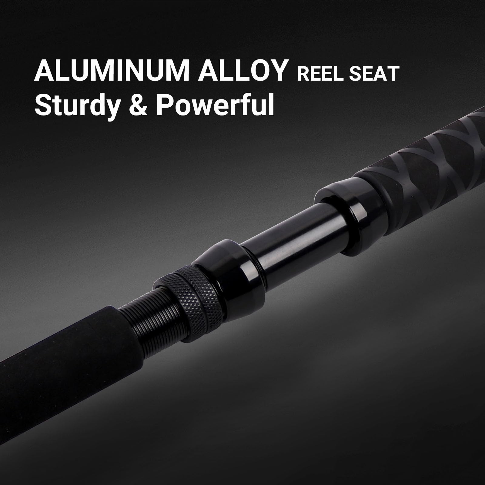 Fiblink 2-Piece Trolling Fishing Rod, Saltwater Roller Rod, Portable Big Game…