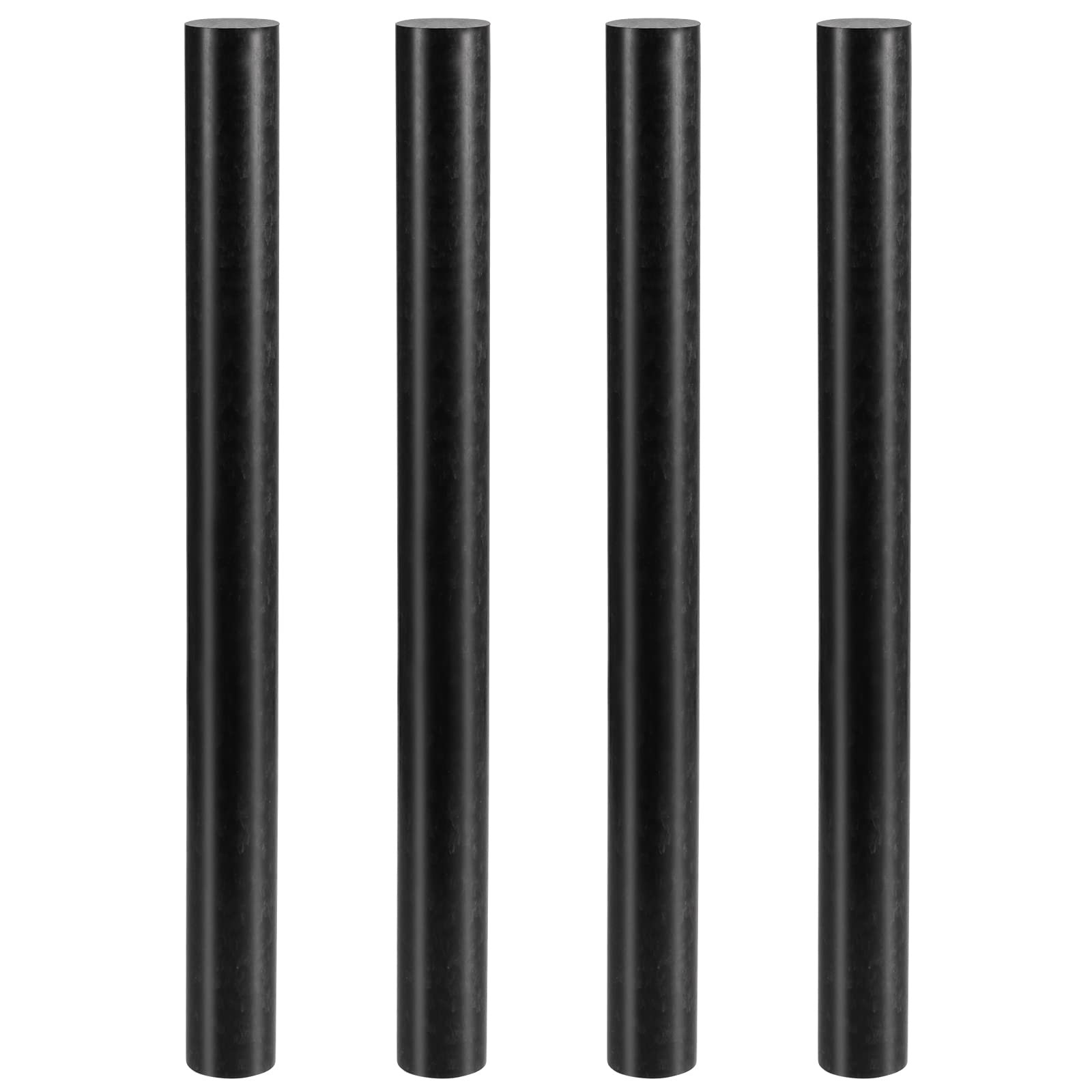 Acetal Copolymer Round Rods 12 Inch Opaque Black Solid Plastic Stick 4 PCS