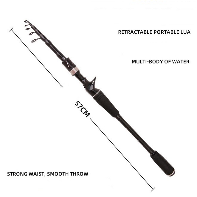 Telescopic Fishing Rod Carp Carbon Fiber Fishing Rod 1.8M-3.6M Spinning Casting