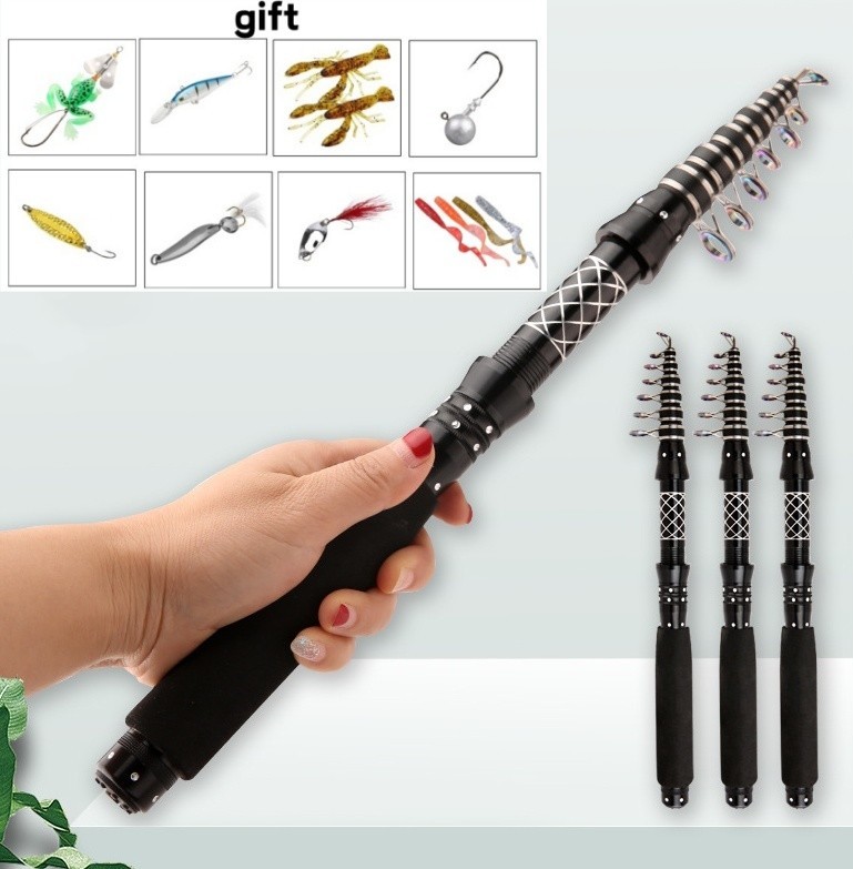Portable Telescopic Fishing Rods Carbon Fiber Trout Travel Rod Lightweight Pole