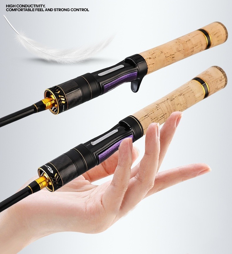 Fishing Rod Carbon Fiber Ultra Light Spinning Casting Poles Fast Travel Lure Rod