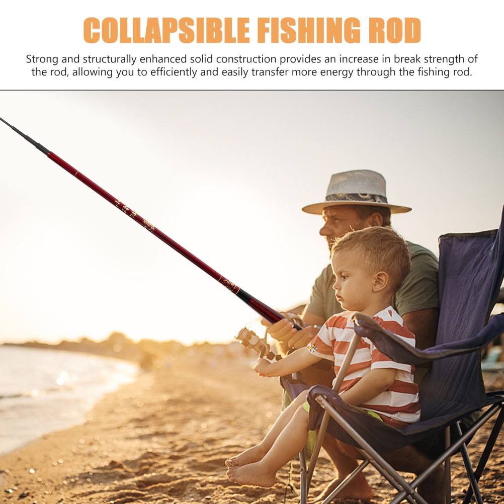 Compact Telescopic Fishing Rod Adjustable Lightweight Pole 160 cm