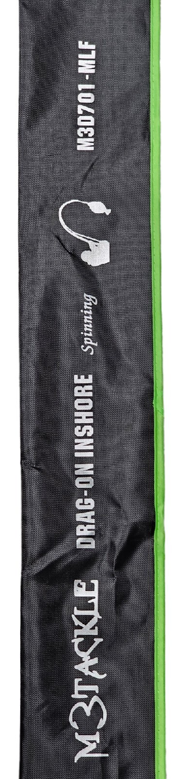 M3Tackle Carbon Drag-On Inshore Spinning Rod M3D701-MLF 7″ 17-35lbs 1/2-3oz Fuji