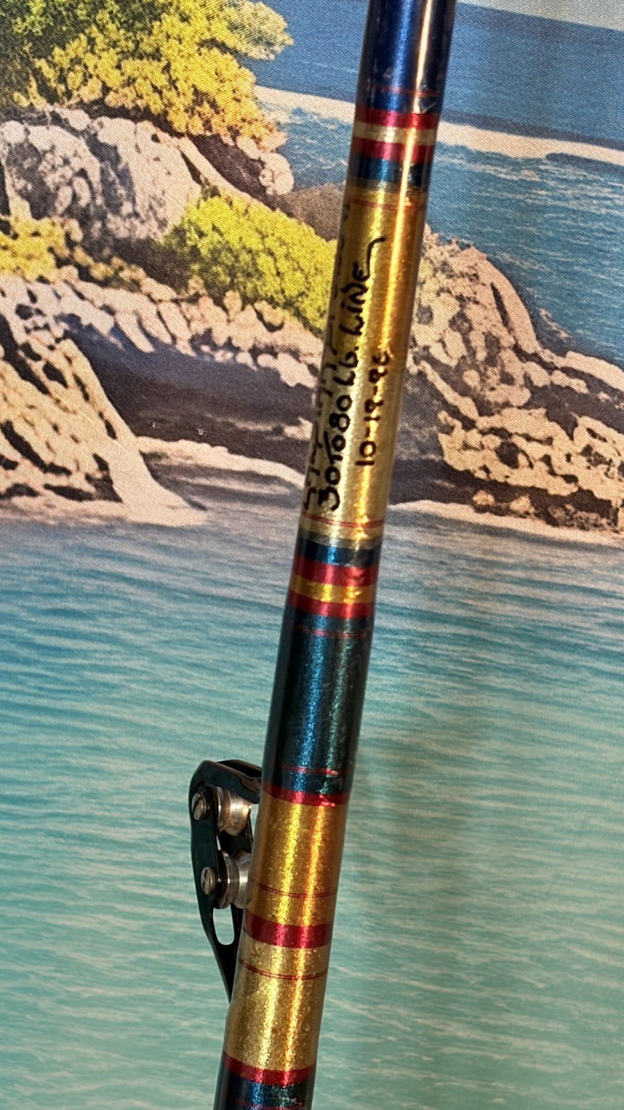CALSTAR 74″ BT-6460-H Custom The Longfin 80lb Roller Guides Saltwater Tuna Rod