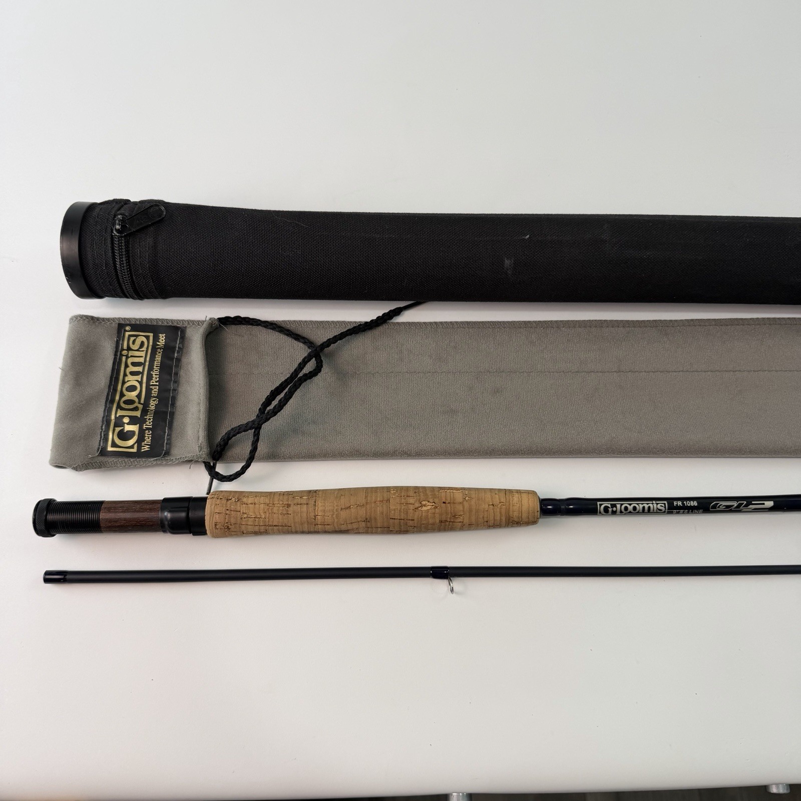 G. Loomis GL2 Fly Fishing Rod FR1086 9’ #6 Line 2pc with Tube & Sock NICE Y305