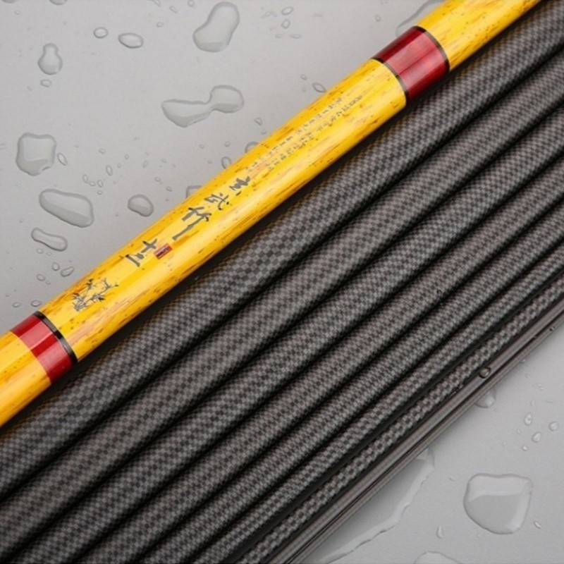 Carbon Fiber Fishing Rod Telescopic Ultra-light Hard Pole Stream Rods 1.8m-5.4m