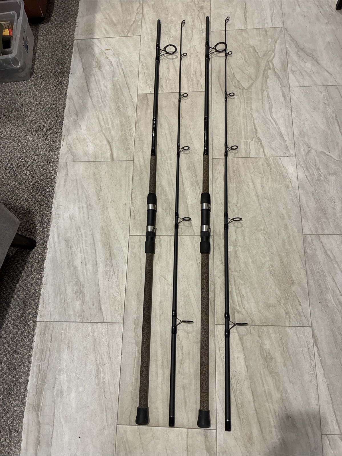 (2) Okuma Longitude 10′ Surf Spinning Rod 2-Piece LC-S-1002H-1 Heavy Used Cond