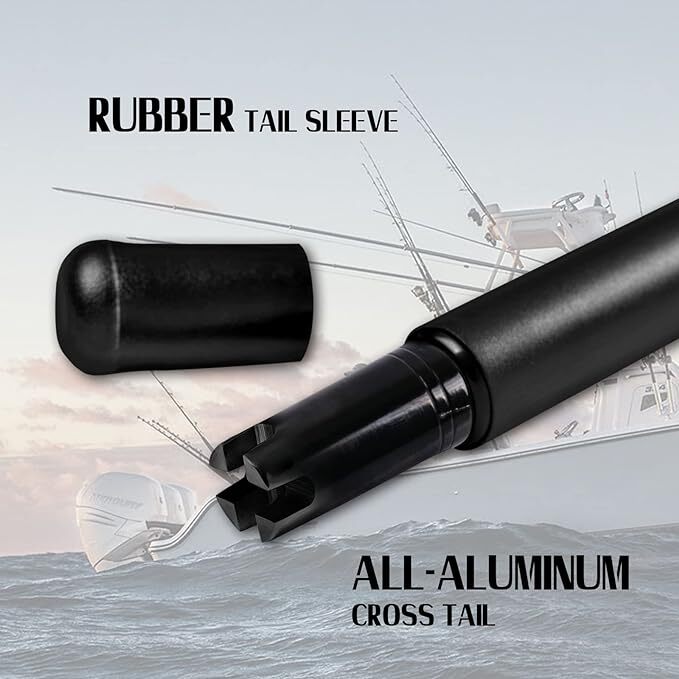Saltwater Trolling Rod Offshore Big Game Boat Fishing Pole w Roller Guides Heavy